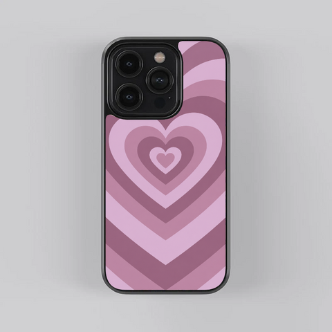 Lilac Heart Rhythm Glass Case