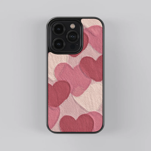 Paper Hearts Glass Case