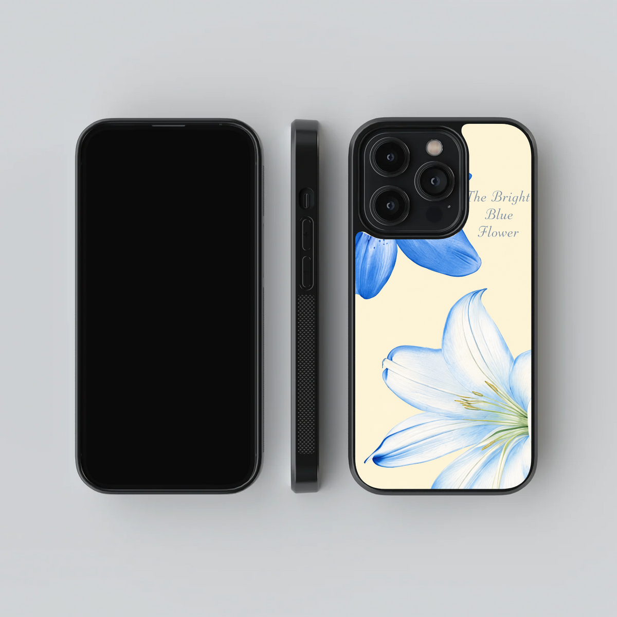 Blue Lily Glass Case