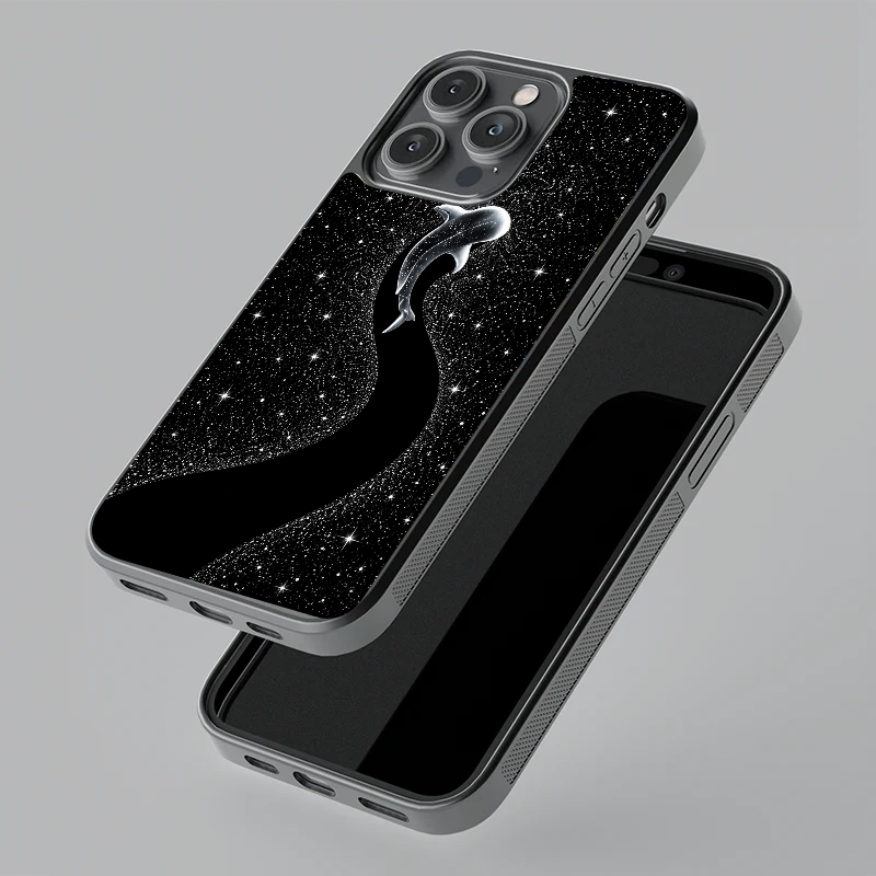 Starlit Dolphin Glass Case