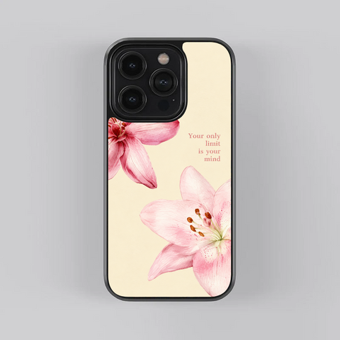 Pink Lily Glass Case