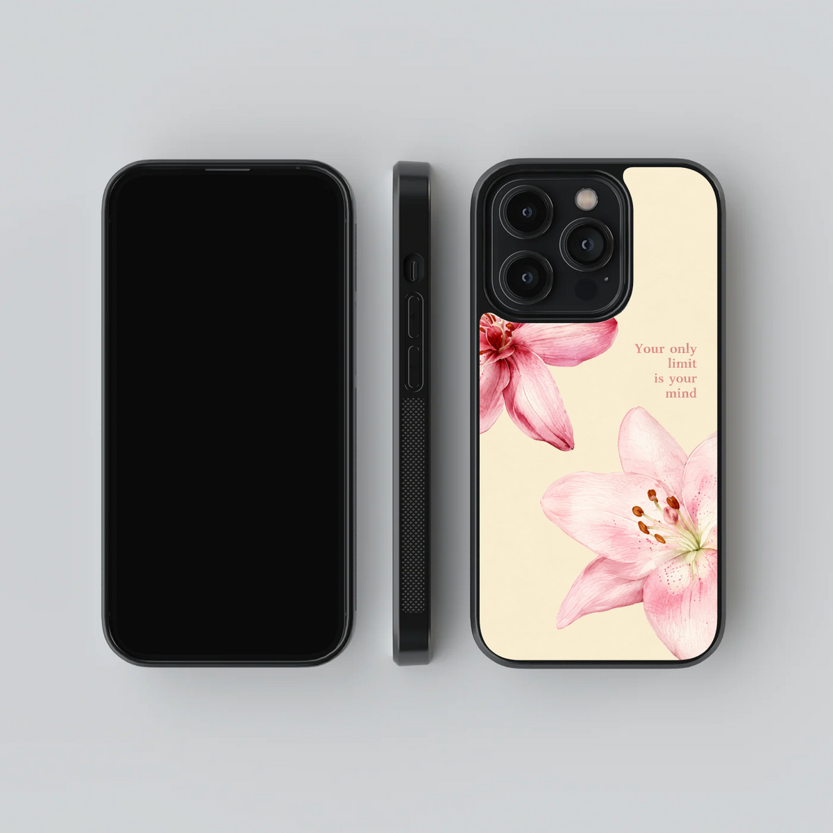 Pink Lily Glass Case