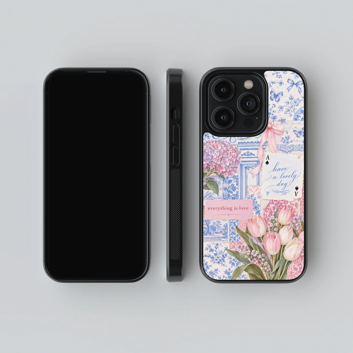 Coquette Collage Glass Case
