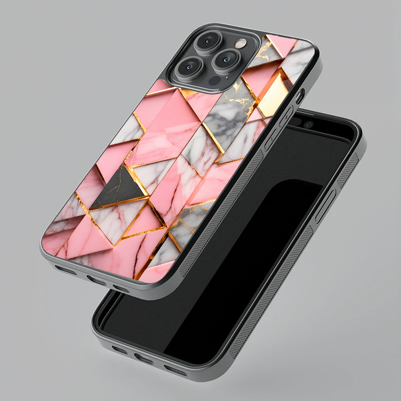Blush Facets Glass Case