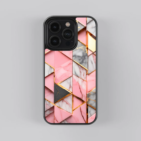 Blush Facets Glass Case