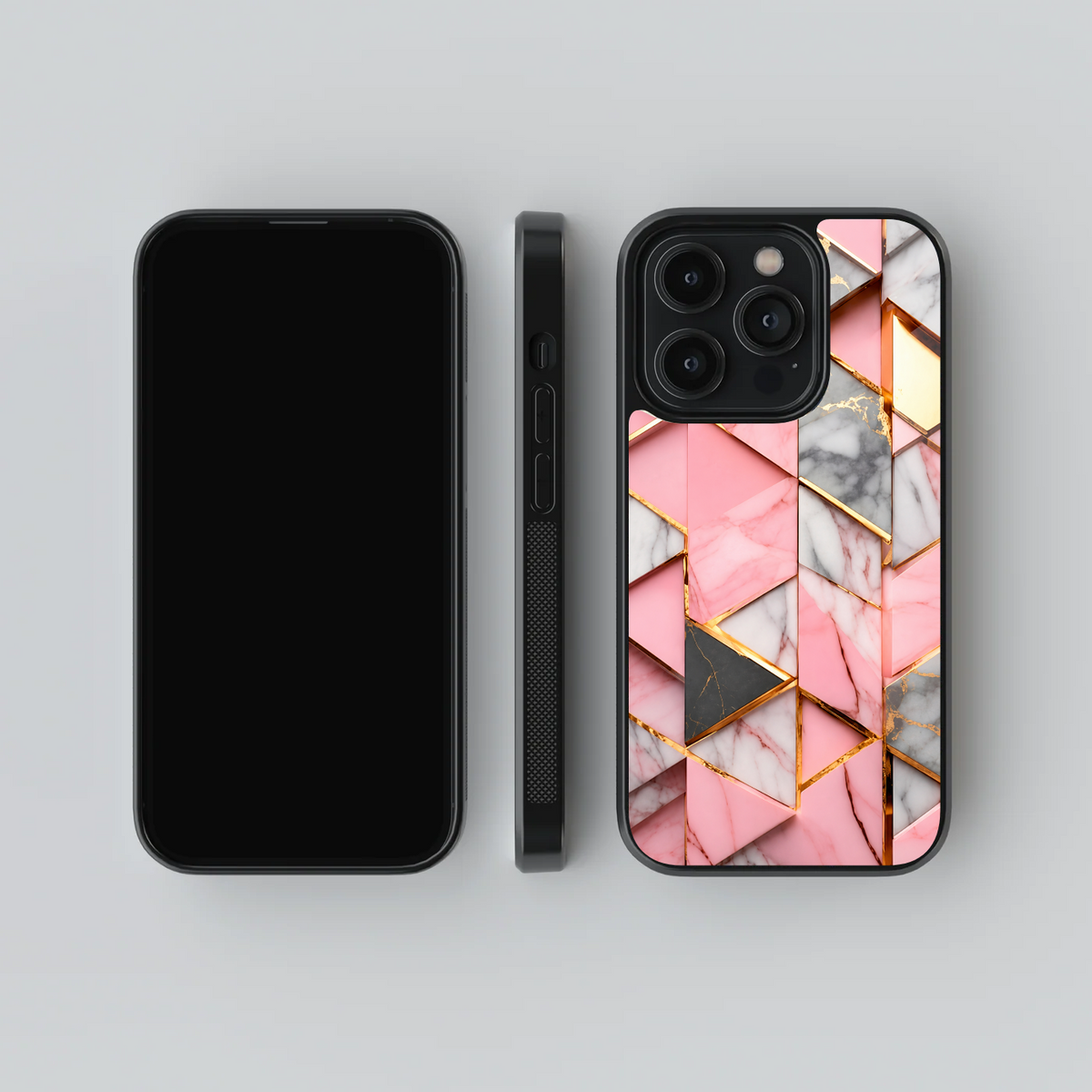 Blush Facets Glass Case