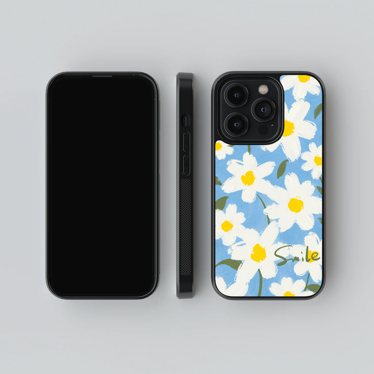 Sky Daisies Glass Case