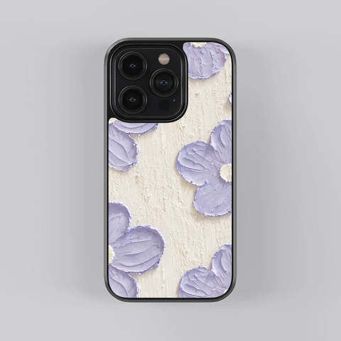 Lilac Pressed Flowers Glass Case