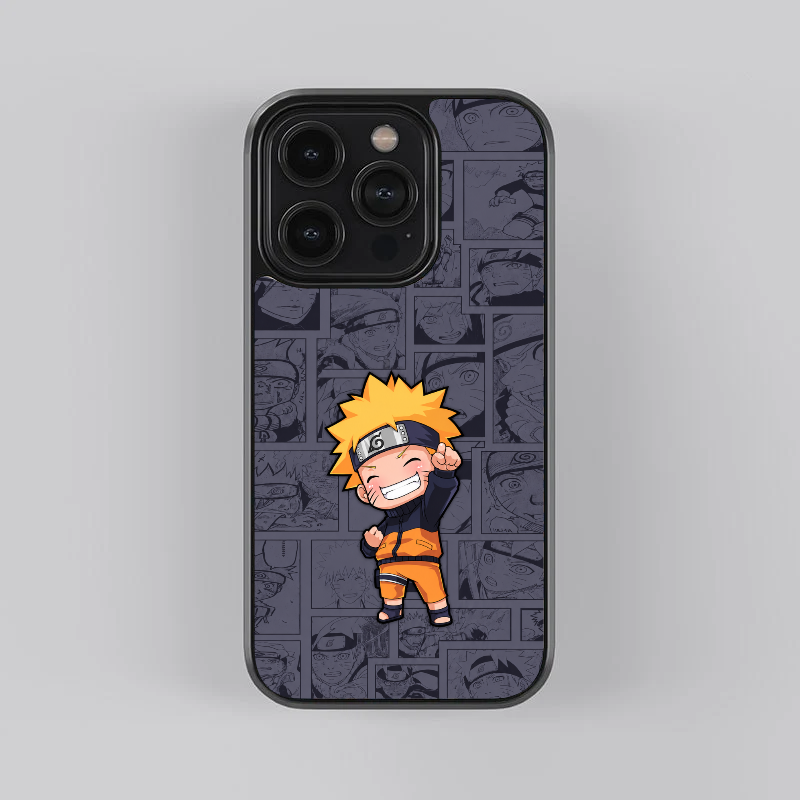Chota Naruto glass case, straight rear view