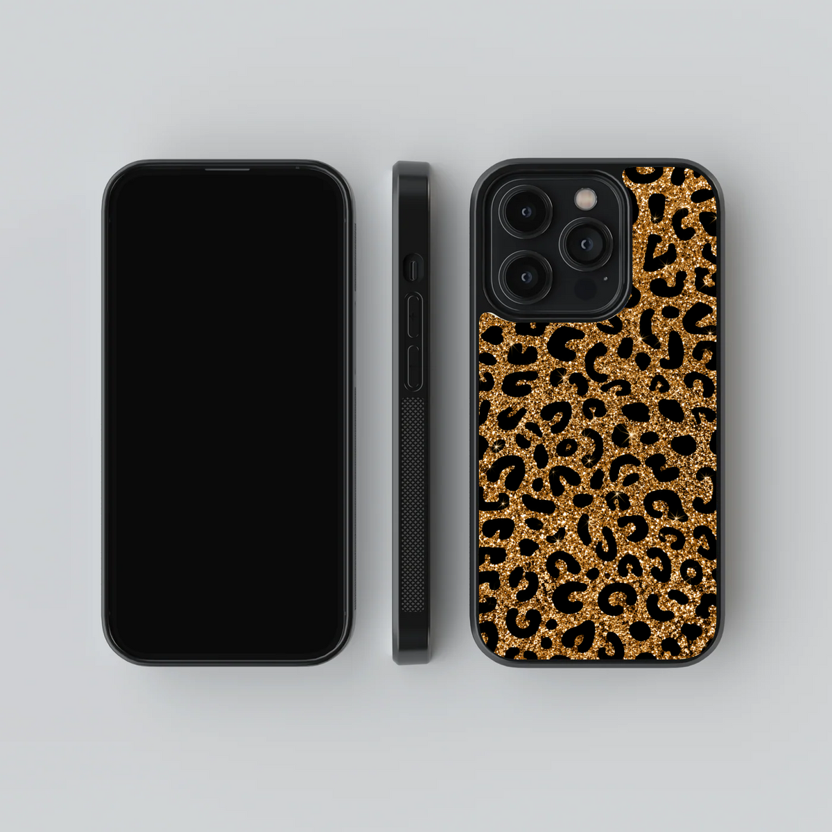 Gold Cheetah Glass Case