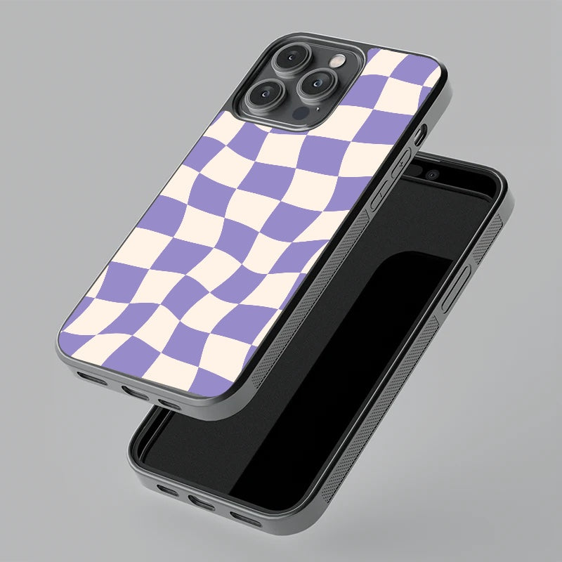 Lilac Current glass case, angled view