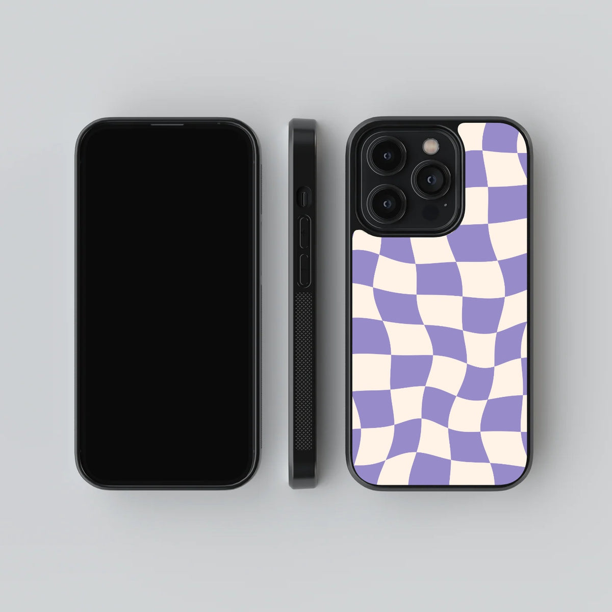 Lilac Current glass case, front, side and back